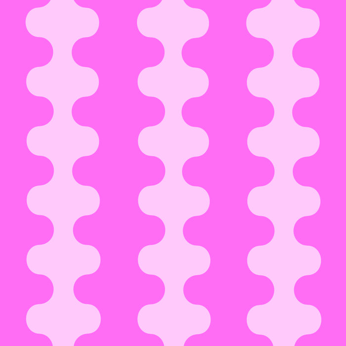Vivid Pink Ogee A-Go-Go Retro Pop Abstract Wavy Stripe Pattern Coffee Mug Gallery Image 2
