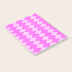 Vivid Pink Ogee A-Go-Go Retro Pop Abstract Wavy Stripe Pattern Notebook Gallery Image 2