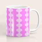 Vivid Pink Ogee A-Go-Go Retro Pop Abstract Wavy Stripe Pattern Coffee Mug Gallery Image 1