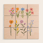 Wildflowers Wood Wall Art Gallery Image 1