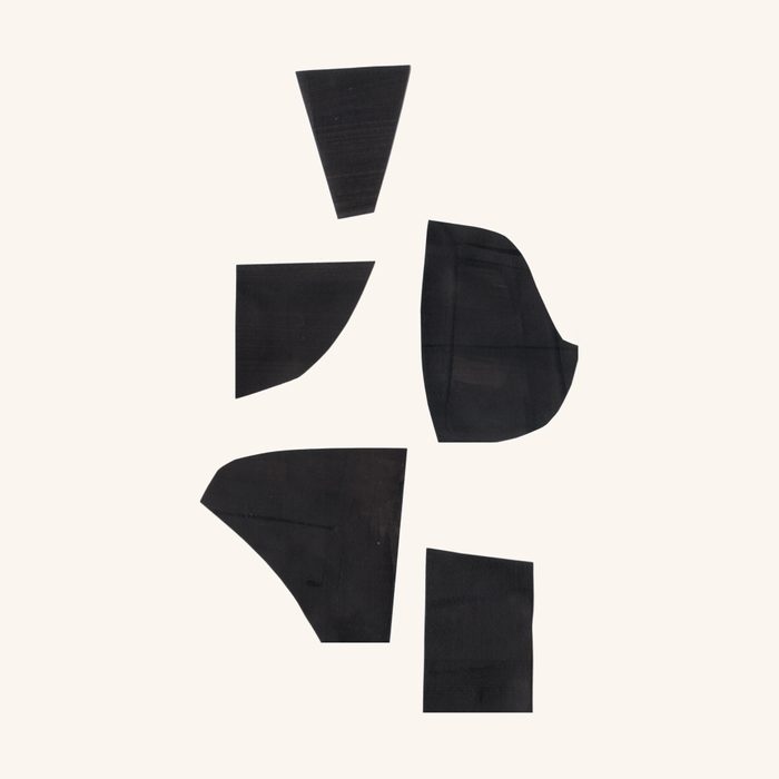 Bump & Kiss Minimalist Modern Mid Century Black Organic Shapes Pattern Paper Collage Coffee Mug Gallery Image 2