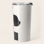 Bump & Kiss Minimalist Modern Mid Century Black Organic Shapes Pattern Paper Collage Travel Mug Gallery Image 2