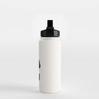 Bump & Kiss Minimalist Modern Mid Century Black Organic Shapes Pattern Paper Collage Water Bottle Gallery Image 2