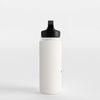 Bump & Kiss Minimalist Modern Mid Century Black Organic Shapes Pattern Paper Collage Water Bottle Gallery Image 3