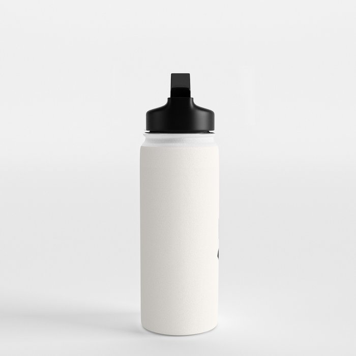 Bump & Kiss Minimalist Modern Mid Century Black Organic Shapes Pattern Paper Collage Water Bottle Gallery Image 3