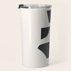 Bump & Kiss Minimalist Modern Mid Century Black Organic Shapes Pattern Paper Collage Travel Mug Gallery Image 3