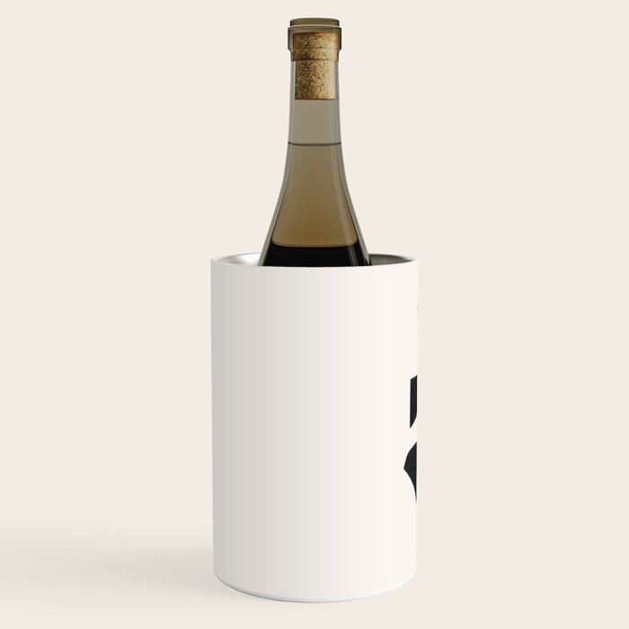 Bump & Kiss Minimalist Modern Mid Century Black Organic Shapes Pattern Paper Collage Wine Chiller Gallery Image 2