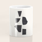 Bump & Kiss Minimalist Modern Mid Century Black Organic Shapes Pattern Paper Collage Coffee Mug Gallery Image 4