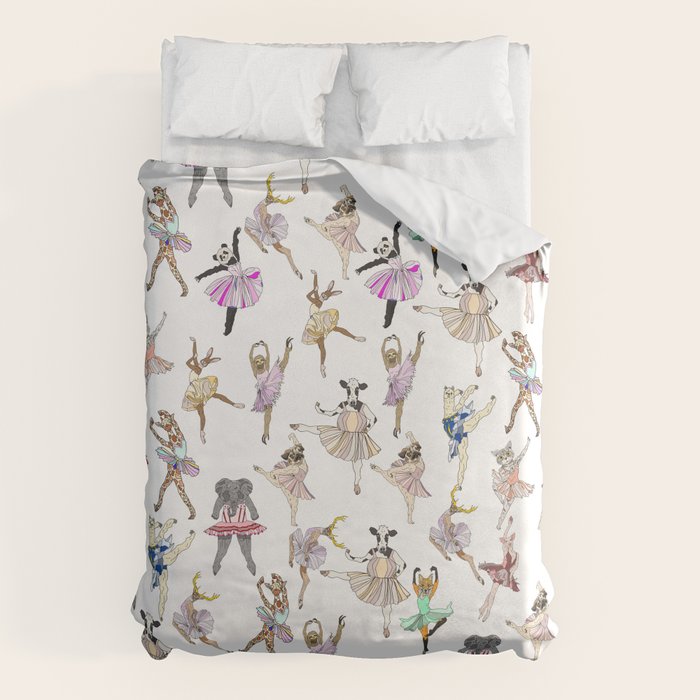 Animal Square Dance Hipster Ballerinas Duvet Cover Gallery Image 6