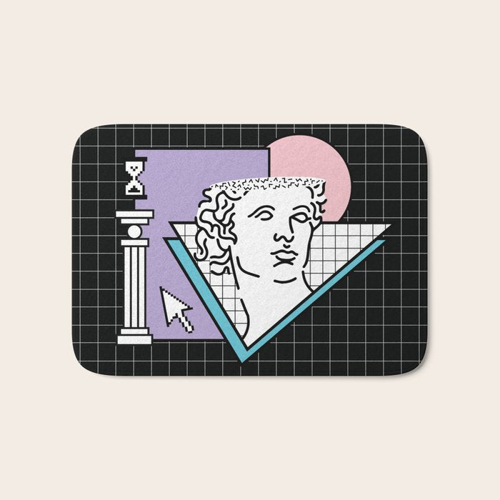 Apollo Vaporwave / greek god Bath Mat Gallery Image 1