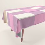 Summer check handdrawn purple Tablecloth Gallery Image 1