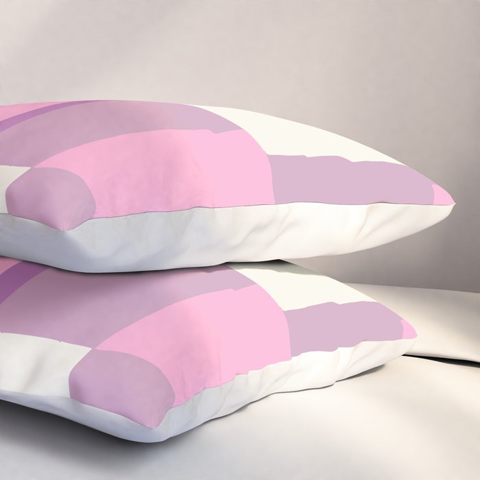 Summer check handdrawn purple Pillow Sham Gallery Image 3