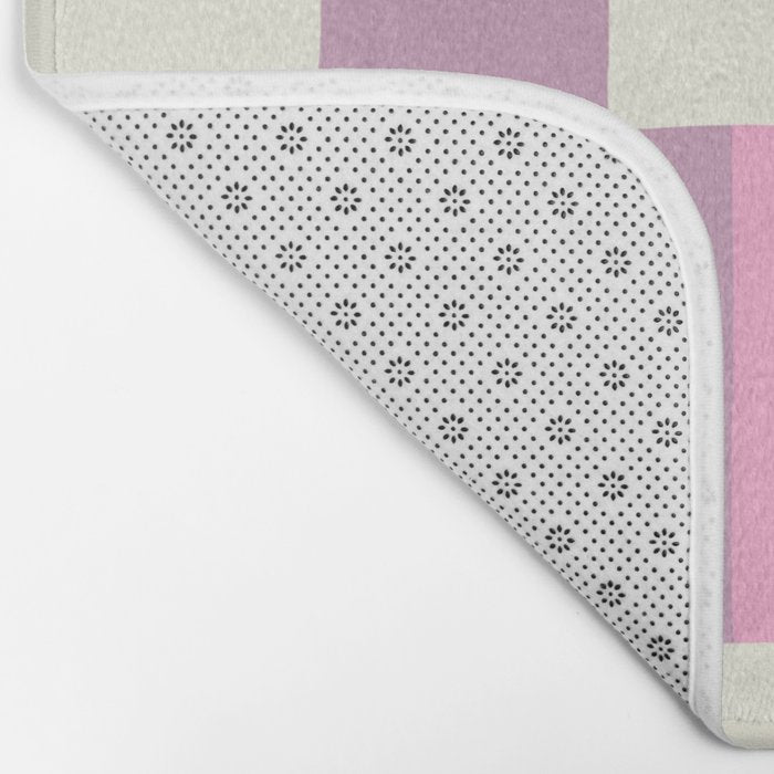 Summer check handdrawn purple Bath Mat Gallery Image 2