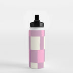 Summer check handdrawn purple Water Bottle Gallery Image 2