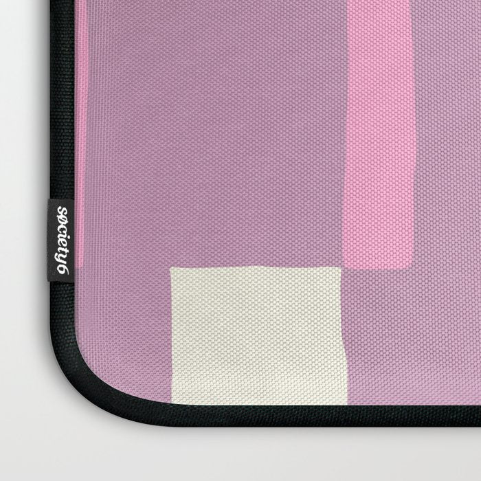 Summer check handdrawn purple Laptop Sleeve Gallery Image 3