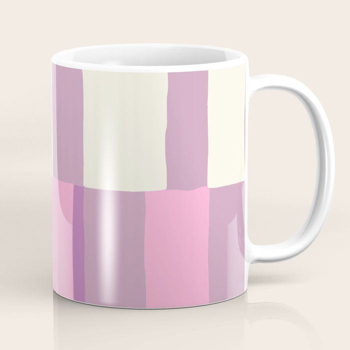 Summer check handdrawn purple Coffee Mug Gallery Image 1