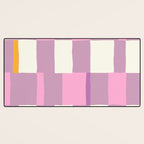 Summer check handdrawn purple Desk Mat Gallery Image 3