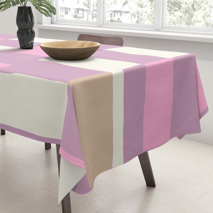 Summer check handdrawn purple Tablecloth Gallery Image 3