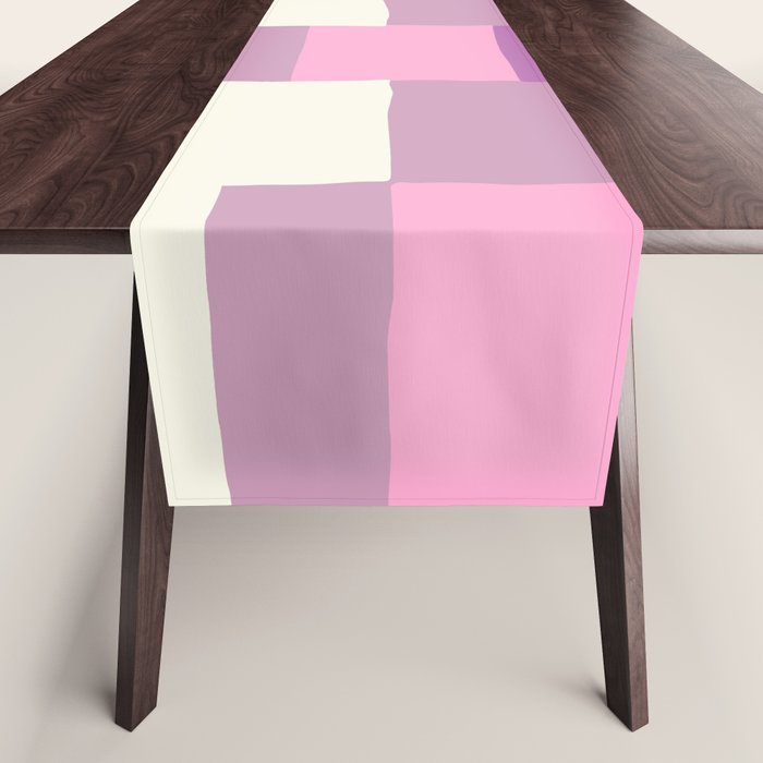 Summer check handdrawn purple Table Runner Gallery Image 1