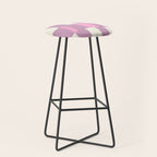 Summer check handdrawn purple Stool Gallery Image 1