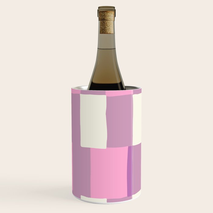Summer check handdrawn purple Wine Chiller Gallery Image 1