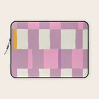 Summer check handdrawn purple Laptop Sleeve Gallery Image 1