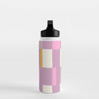 Summer check handdrawn purple Water Bottle Gallery Image 3