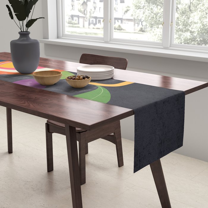 Abstract fruit shapes 02 Table Runner Gallery Image 2