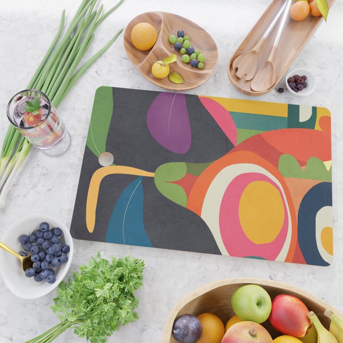 Abstract fruit shapes 02 Cutting Board Gallery Image 2