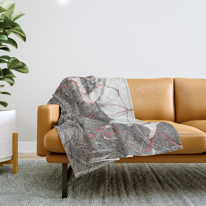 Wild We Are Beasts Throw Blanket Gallery Image 1