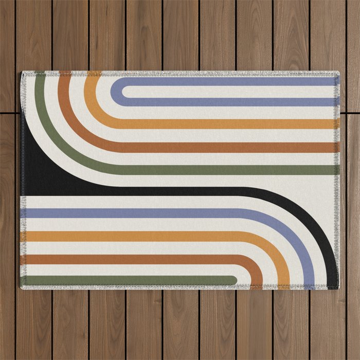 Bold Curvature Stripes VIII Outdoor Rug Gallery Image 1
