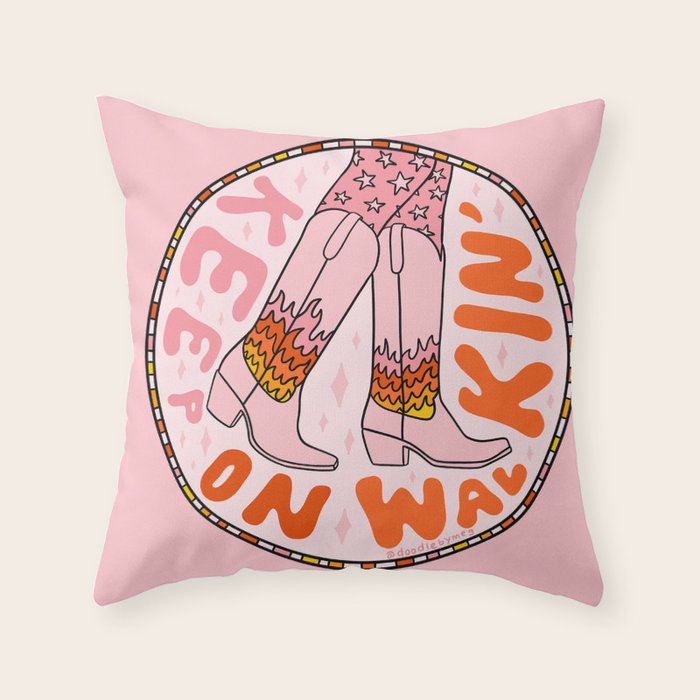 Keep On Walkin' Throw Pillow Gallery Image 1