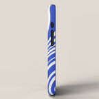  Wavy Stripes XXXIV - Bright Blue iPhone Case Gallery Image 2