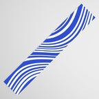  Wavy Stripes XXXIV - Bright Blue Table Runner Gallery Image 3