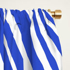  Wavy Stripes XXXIV - Bright Blue Window Curtain Gallery Image 2
