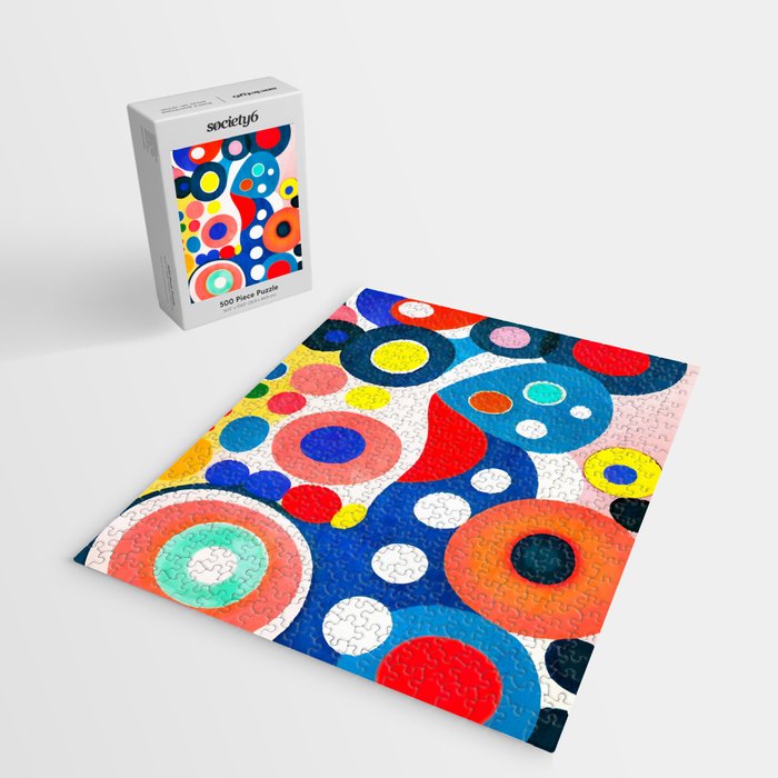 Circles: Colorful Mid Century Abstraction Jigsaw Puzzle Gallery Image 2