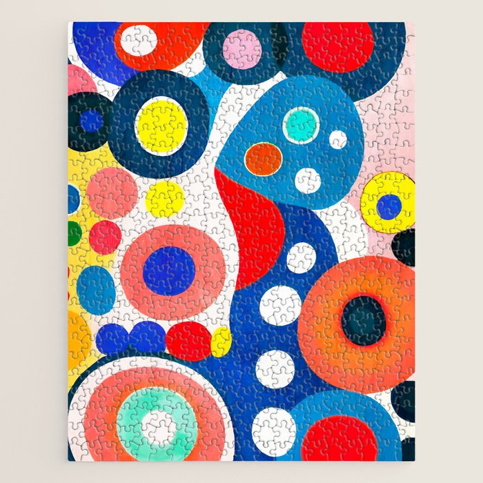 Circles: Colorful Mid Century Abstraction Jigsaw Puzzle Gallery Image 1