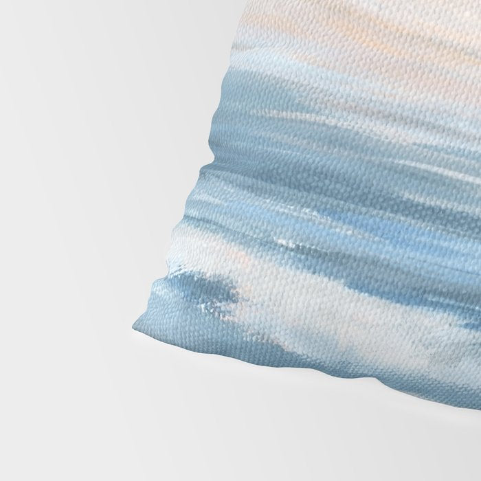 Low Tide - Blue & Coral Abstract Coastal Seascape Pillow Sham Gallery Image 4