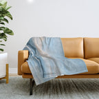 Low Tide - Blue & Coral Abstract Coastal Seascape Throw Blanket Gallery Image 1