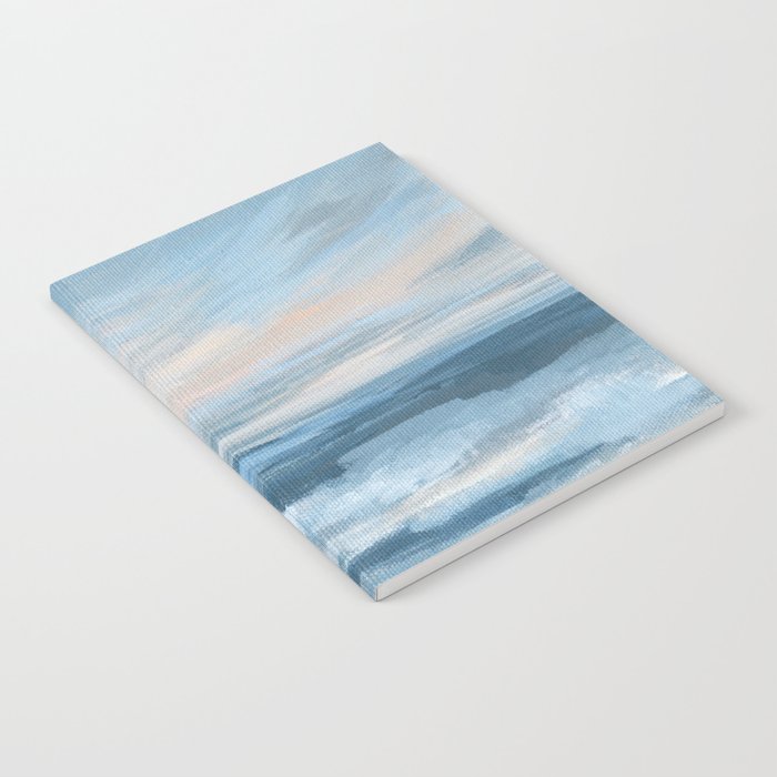 Low Tide - Blue & Coral Abstract Coastal Seascape Notebook Gallery Image 1