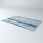 Low Tide - Blue & Coral Abstract Coastal Seascape Rug Gallery Image 3