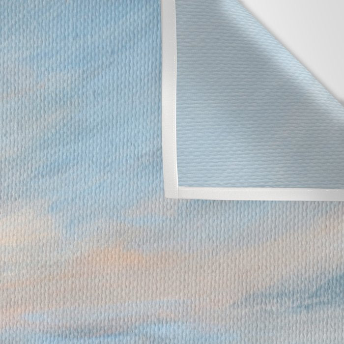 Low Tide - Blue & Coral Abstract Coastal Seascape Wall Tapestry Gallery Image 3