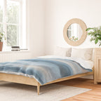 Low Tide - Blue & Coral Abstract Coastal Seascape Duvet Cover Gallery Image 2