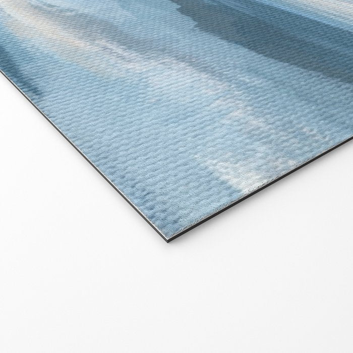 Low Tide - Blue & Coral Abstract Coastal Seascape Welcome Mat Gallery Image 2