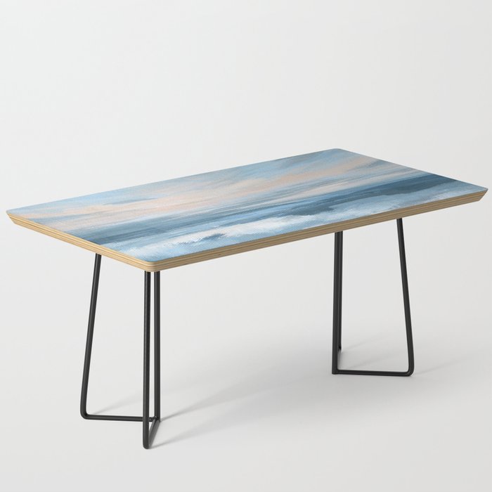 Low Tide - Blue & Coral Abstract Coastal Seascape Coffee Table Gallery Image 1