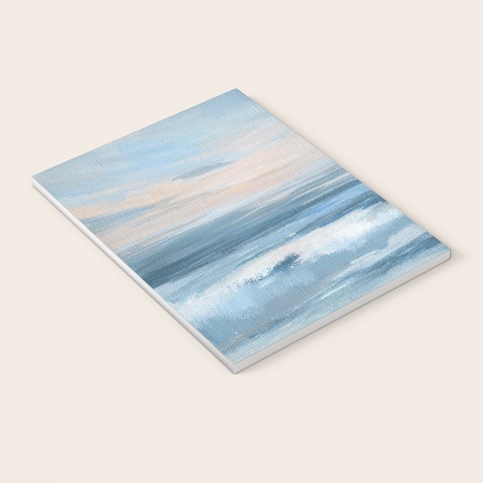 Low Tide - Blue & Coral Abstract Coastal Seascape Notebook Gallery Image 3
