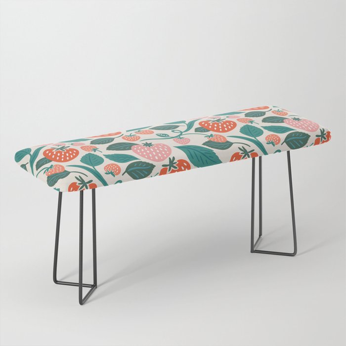 Strawberry Fields - Teal Bench Gallery Image 1