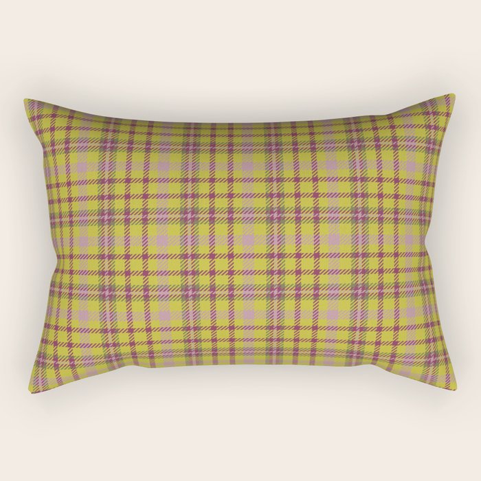 Plaid Ripe Chartreuse Rectangular Pillow Gallery Image 2