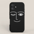 Wink (Black) iPhone Case Gallery Image 1