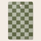 Checkered (Sage & Olive Green) Cutting Board Gallery Image 1